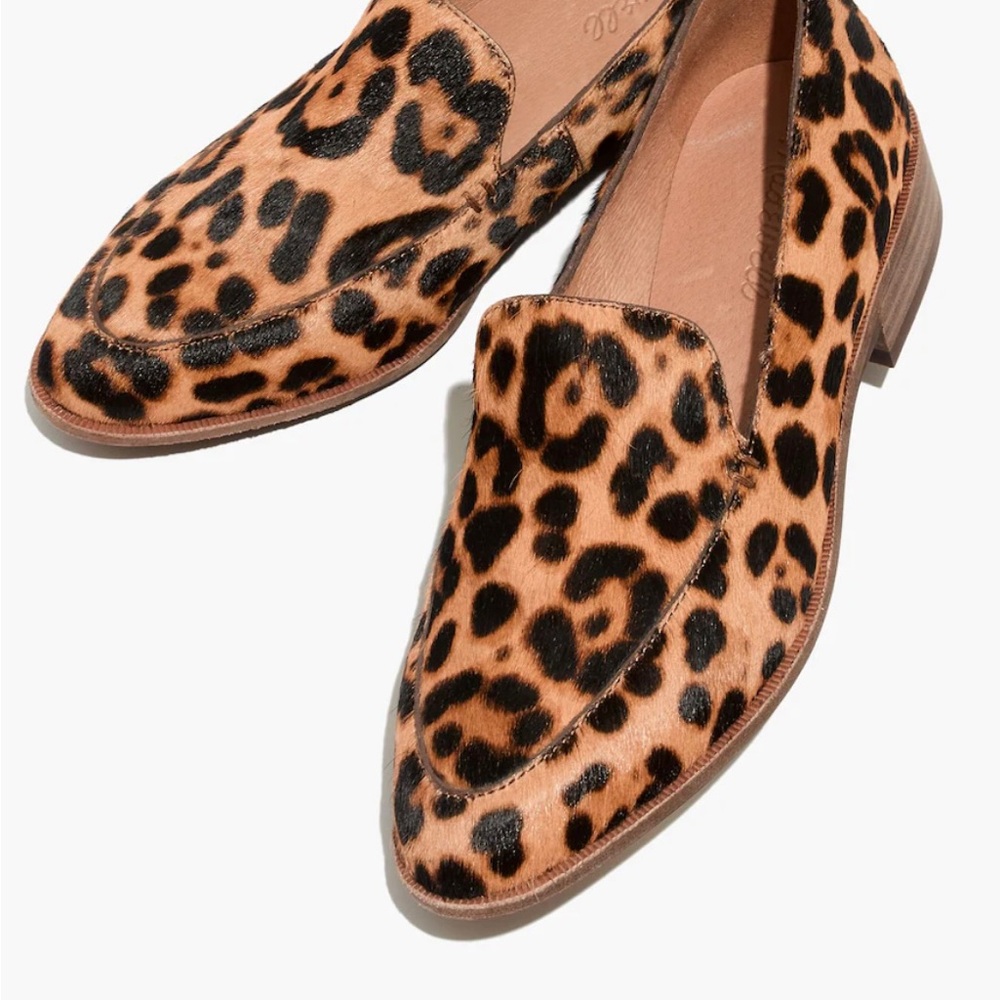 Madewell Frances leopard calf hair loafer